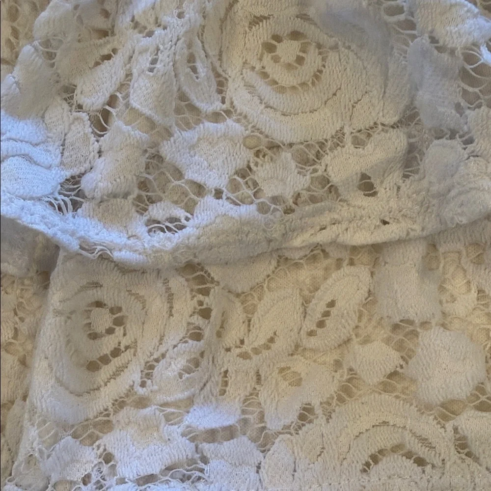 Justice White Lace Tiered Mini Skort Size 8